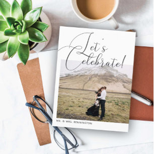 Carte Postale Faire-part Fêtons la fête du Mariage