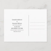 Carte Postale Faire-part Feuillage aquarelle de verdure Enregistrer la date (Dos)