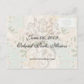 Carte Postale Faire-part feuillage Art nouveau décoratif floral (Dos)