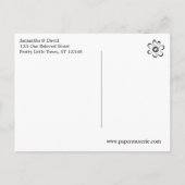 Carte Postale Faire-part Feuille de bananier rustique avec lumières Boho Sa (Dos)