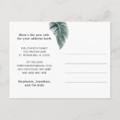 Carte Postale Faire-part Feuille de palmier vert émeraude Fun Floride Nouve (Dos)