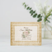 Carte Postale Faire-part Feuille Musique rose rose rose Enregistrer la date (Debout devant)