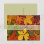 Carte Postale Faire-part Feuilles automnales - Nouvelle maison (Devant / Derrière)