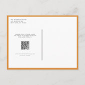 Carte Postale Faire-part Feuilles d'automne chaudes Cadre QR Code Enregistr (Dos)