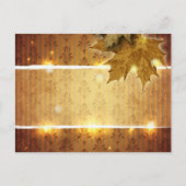 Carte Postale Faire-part feuilles d'automne tombent mariage save the date (Dos)