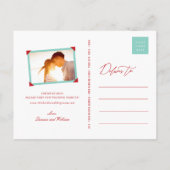 Carte Postale Faire-part Feuilles de bambou Double Bonheur Photo Enregistre (Dos)