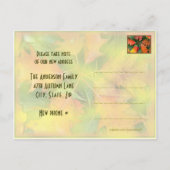 Carte Postale Faire-part Feuilles de chêne en mouvement en automne (Dos)