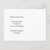 Carte Postale Faire-part Feuilles d'érable orange au mariage marron Enregis (Dos)