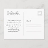 Carte Postale Faire-part Feuilles d'Or 4 Annonce de Mariage Photo (Dos)