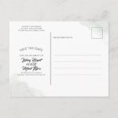 Carte Postale Faire-part Feuilles d'or de verdure Enregistrer la date Photo (Dos)