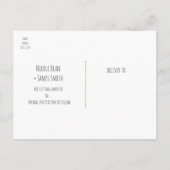 Carte Postale Faire-part Feuilles d'or Élégance d'automne noir Enregistrer  (Dos)