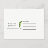 Carte Postale Faire-part Feuilles Tropicales Élégant Mariage Sauvegarder la (Dos)