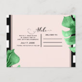 Carte Postale Faire-part Feuilles tropicales & Photo d'ananas Enregistrer l (Dos)