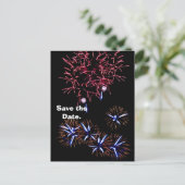 Carte Postale Faire-part Feux d'artifice Enregistrer la date (Debout devant)
