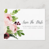 Carte Postale Faire-part Fiançailles Blush Romance (Devant)