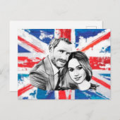 Carte Postale Faire-part fiançailles du prince Harry (Devant / Derrière)