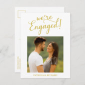 Carte Postale Faire-part fiançailles Et Enregistrer La Date (Devant / Derrière)