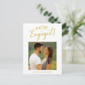 Carte Postale Faire-part fiançailles Et Enregistrer La Date (Debout devant)