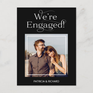 Carte Postale Faire-part fiançailles Et Enregistrer La Photo Dat