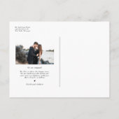 Carte Postale Faire-part Fiançailles photo Black Whimsical Script (Dos)