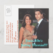 Carte Postale Faire-part fiancé, Devine qui se marie ! ! ! (Devant / Derrière)