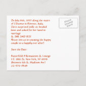 Carte Postale Faire-part fiancé, Devine qui se marie ! ! ! (Dos)