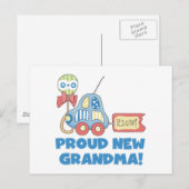 Carte Postale Faire-part Fière nouvelle grand-mère-C'est un garçon Tshirts  (Devant / Derrière)