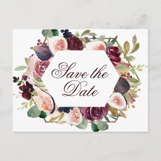 Carte Postale Faire-part Figuiers en Fleurs | Fleurs de Fruits Rustiques Fa (Devant)