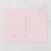 Carte Postale Faire-part Fille Fleur Papillons Violets et Cœurs (Dos)