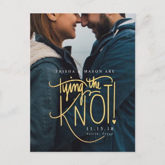 Carte Postale Faire-part Film Trailer Style Photo Enregistrer La Date (Devant)