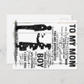 Carte Postale Faire-part Fils Mignon Pour Le Cadeau De Ma Mère | Joli Cadea (Devant / Derrière)