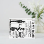 Carte Postale Faire-part Fils Mignon Pour Le Cadeau De Ma Mère | Joli Cadea (Debout devant)