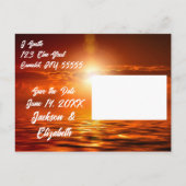 Carte Postale Faire-part Fin de conte de fées romantique au coucher du sole (Dos)