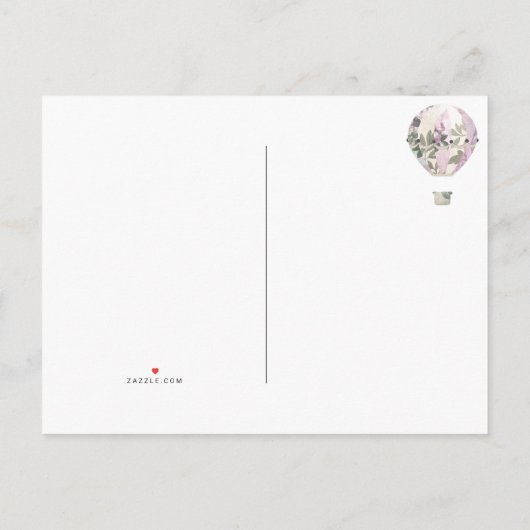 Carte Postale Faire-part FLAMANT ROSE BRILLANT Enregistrez la date blanche (Dos)