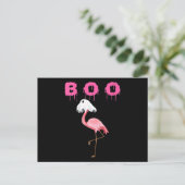 Carte Postale Faire-part Flamant rose | Flamant rose féminin Boo Ghost Hall (Debout devant)