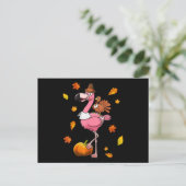Carte Postale Faire-part Flamant rose | Halloween Flamant rose Thanksgiving (Debout devant)