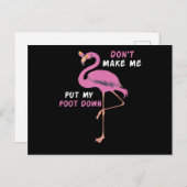 Carte Postale Faire-part Flamingo | Flamingo With Glasses Dont Make Me Put (Devant / Derrière)
