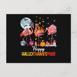 Carte Postale Faire-part Flamingo | Halloween des flamants et joyeux Noël