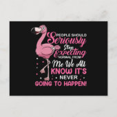 Carte Postale Faire-part Flamingos | People Should Stop Expecting Normal (Devant)