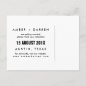 Carte Postale Faire-part Flèche de type moderne photo superposition date de (Dos)