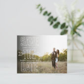 Carte Postale Faire-part Flèche de type moderne photo superposition date de (Debout devant)