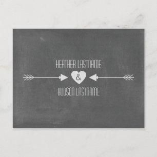 Carte Postale Faire-part Flèches Inspirées d'un Tableau Noir Enregistrer La