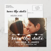 Carte Postale Faire-part Flèches vintages | Enregistrer l'annonce de date (Devant / Derrière)