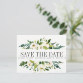 Carte Postale Faire-part Fleur Blanche | Mariage champêtre floral ENVOYER (Debout devant)