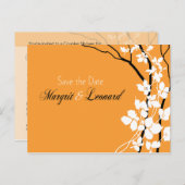 Carte Postale Faire-part Fleur de cerisier Bella Save the Date (Devant / Derrière)