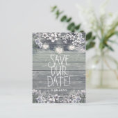 Carte Postale Faire-part Fleur de cerisier d'hiver et lanternes, retenez la (Debout devant)