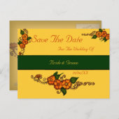 Carte Postale Faire-part Fleur de henné (Devant / Derrière)