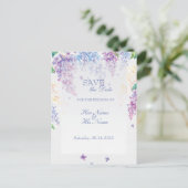 Carte Postale Faire-part Fleur de lilas de printemps Mariage floral Sauvega (Debout devant)
