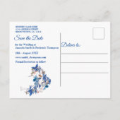 Carte Postale Faire-part Fleur de lune aquarelle illustrée (Dos)