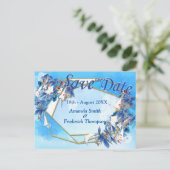 Carte Postale Faire-part Fleur de lune aquarelle illustrée (Debout devant)